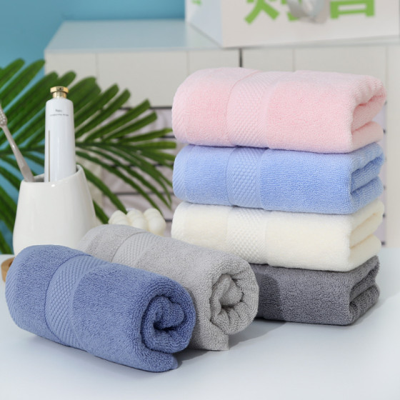 ID:1116 - Pure cotton towel, face towel, solid color towel, soft and absorbent, adult towel
